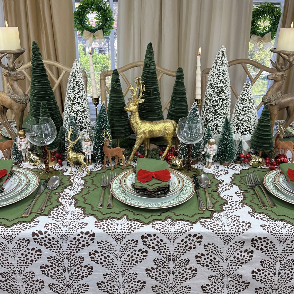 Fern Whitley Placemat, embroidered placemat, luxury placemat