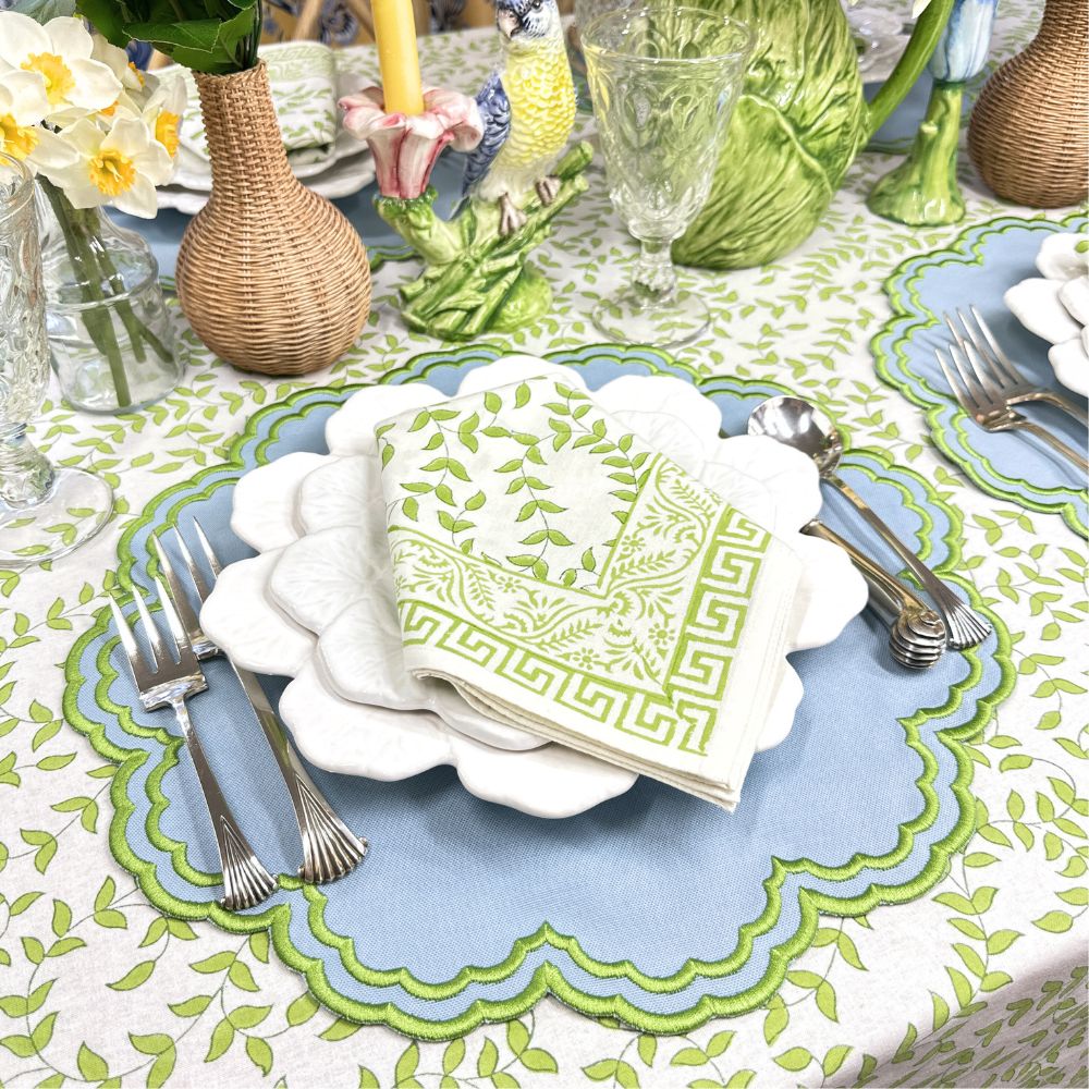 Green Leaves with Blue and Green Bettina Placemat