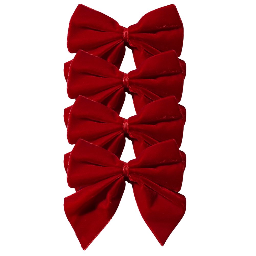 Flying Sheep Country Velvet Bow Napkin Ties - Thumbnail 2